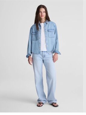 MADEWELL XS Airy Denim Relaxed Shirt-Jacket NZ021 $128